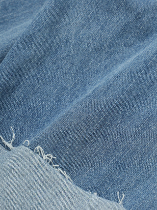 HEM LAYERED DENIM PANTS