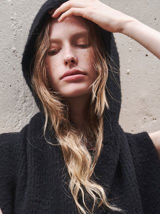 WOOL CASHMERE HOODIE MUFFLER