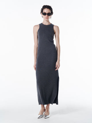 CUTTING LAYERED KNIT DRESS