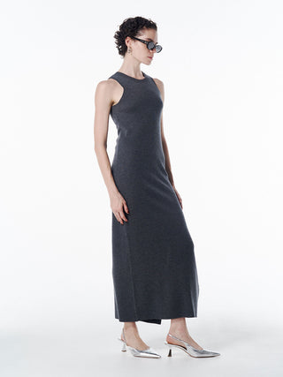 CUTTING LAYERED KNIT DRESS