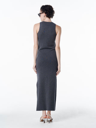 CUTTING LAYERED KNIT DRESS
