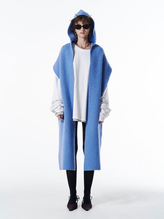 WOOL CASHMERE HOODIE MUFFLER