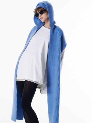 WOOL CASHMERE HOODIE MUFFLER