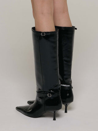 BUCKLED LONG BOOTS
