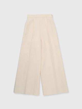 WASH WOOL WIDE PANTS