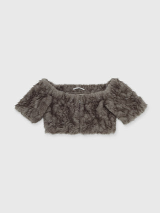 FUR OFFSHOULDER TOPS
