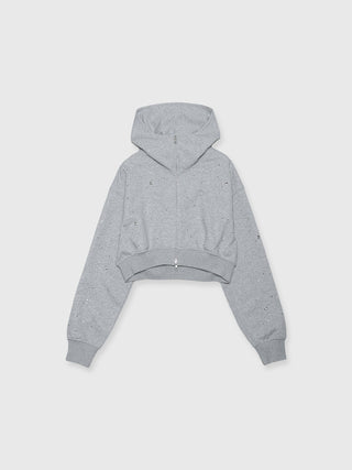 BIJOU CROPPED SWEAT HOODIE