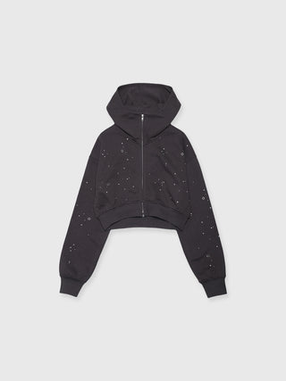 BIJOU CROPPED SWEAT HOODIE