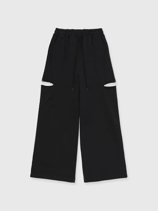 SLIT SWEAT PANTS with PEARL