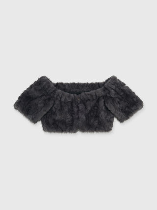 FUR OFFSHOULDER TOPS