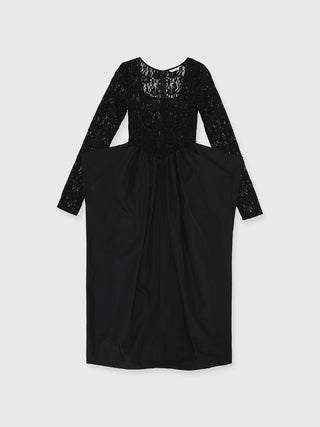 【2月中旬発送予定】COWL TUCK LACE DRESS