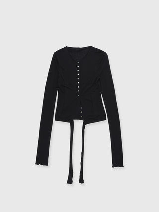 SHEER CUT TIE CARDIGAN