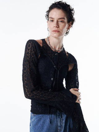 LACE COMPACT LAYERED TOPS