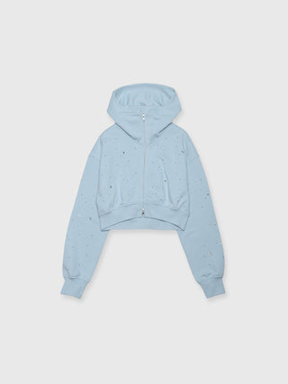 BIJOU CROPPED SWEAT HOODIE