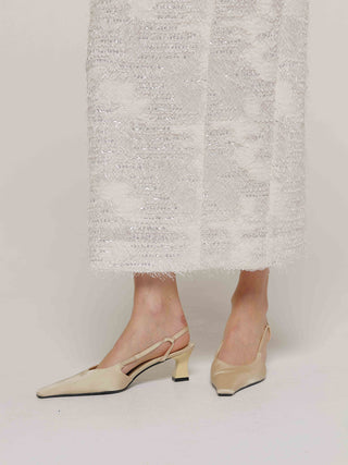 SLINGBACK SATIN  PUMPS