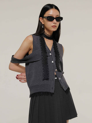 NECK LACE SLEEVELESS KNIT