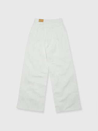 WIDE DENIM PANTS with PEARL