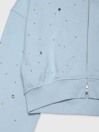 BIJOU CROPPED SWEAT HOODIE