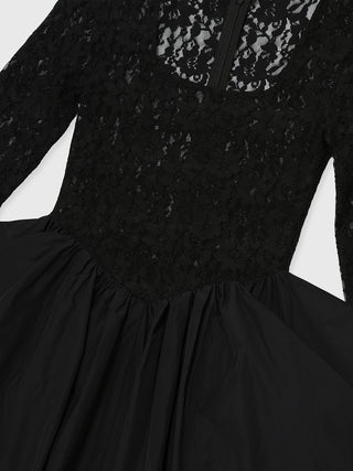 【2月中旬発送予定】COWL TUCK LACE DRESS