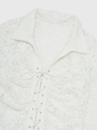 【2月中旬発送予定】LIQUIDE LACE BLOUSE