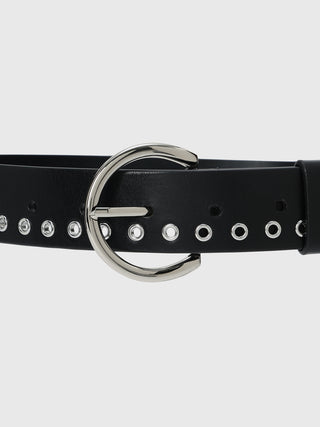 EYELETS LEATHER BELT