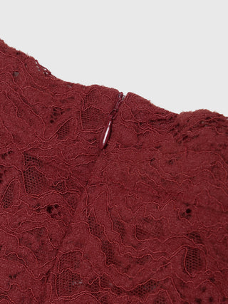 LIQUIED LACE HIGH NECK