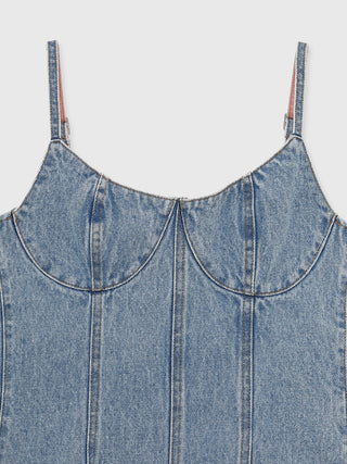 DENIM BUSTIER
