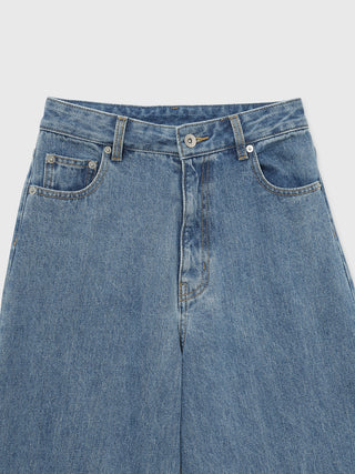 HEM LAYERED DENIM PANTS