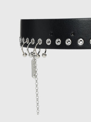 EYELETS LEATHER BELT