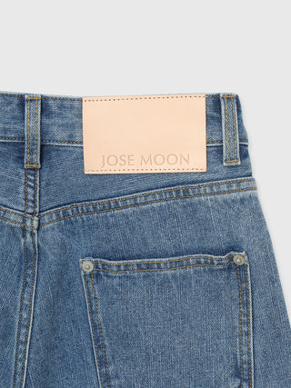 HEM LAYERED DENIM PANTS