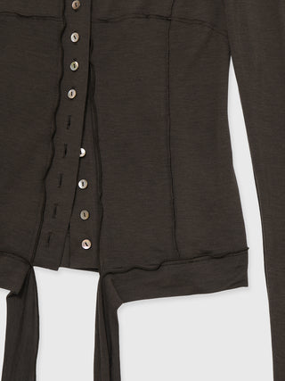SHEER CUT TIE CARDIGAN