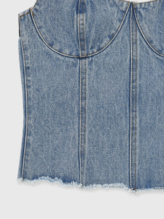 DENIM BUSTIER
