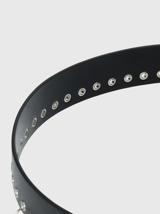 EYELETS LEATHER BELT
