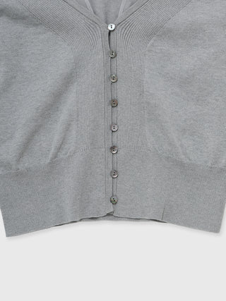 TULLE SEAM KNIT CARDIGAN