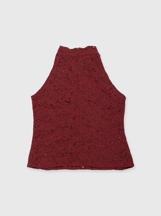 LIQUIED LACE HIGH NECK
