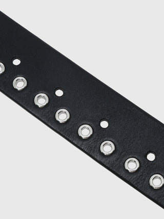 EYELETS LEATHER BELT