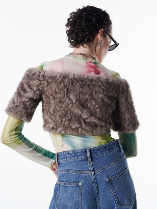 FUR OFFSHOULDER TOPS
