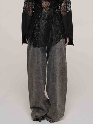 OVAL DENIM PANTS