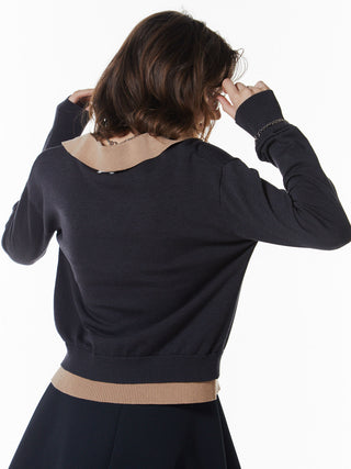 MOON LAYERED VNECK KNIT