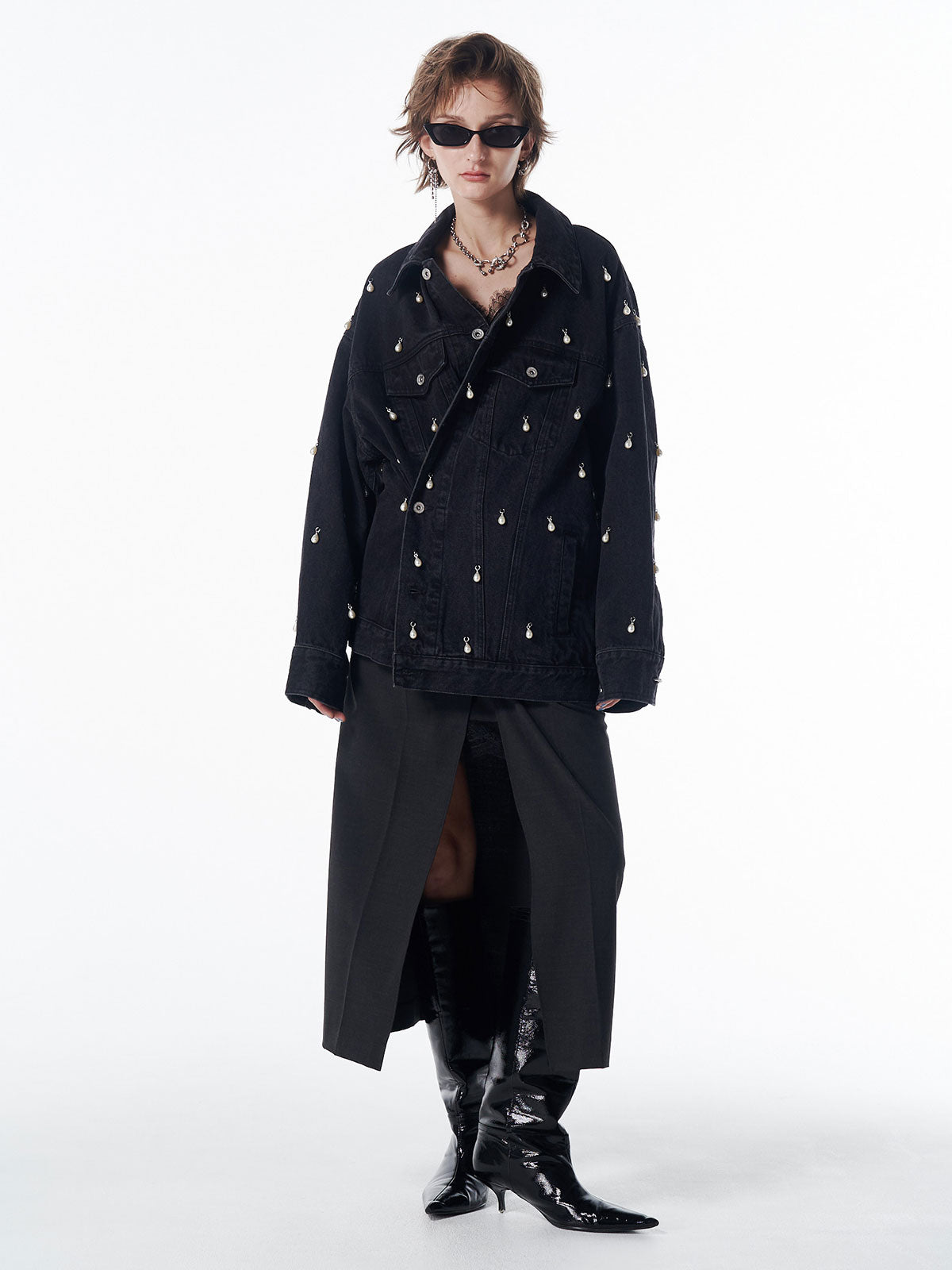 OVER DENIM JACKET with PEARL – JOSEMOON