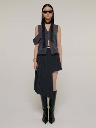 NECK LACE SLEEVELESS KNIT