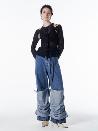 LACE COMPACT LAYERED TOPS