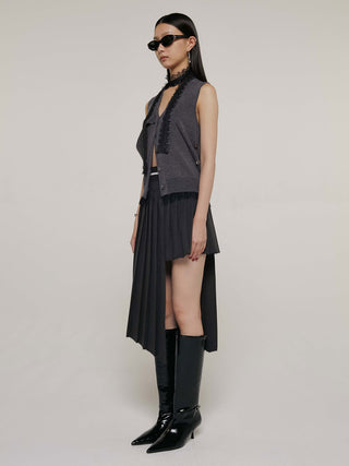 NECK LACE SLEEVELESS KNIT