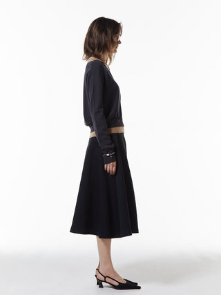 BONDING TUCK FLARE SKIRT