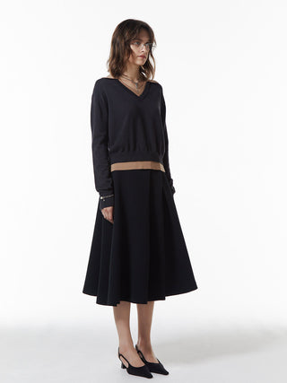 MOON LAYERED VNECK KNIT