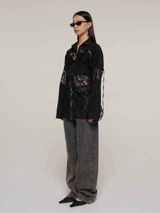 OVAL DENIM PANTS