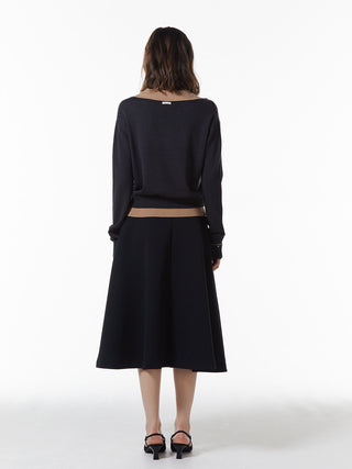 BONDING TUCK FLARE SKIRT