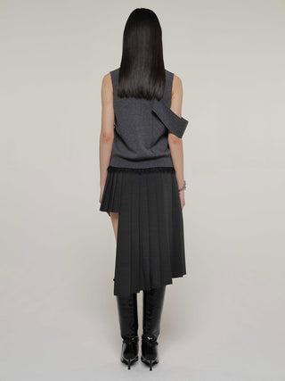 NECK LACE SLEEVELESS KNIT