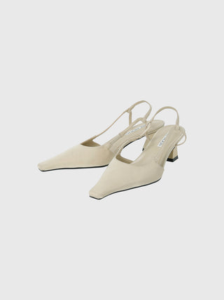 SLINGBACK SATIN  PUMPS