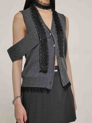 NECK LACE SLEEVELESS KNIT